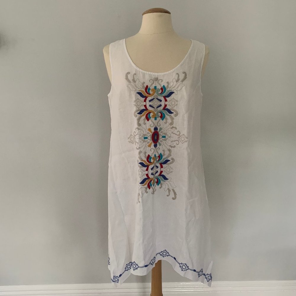 JW Los Angeles White Linen Dress